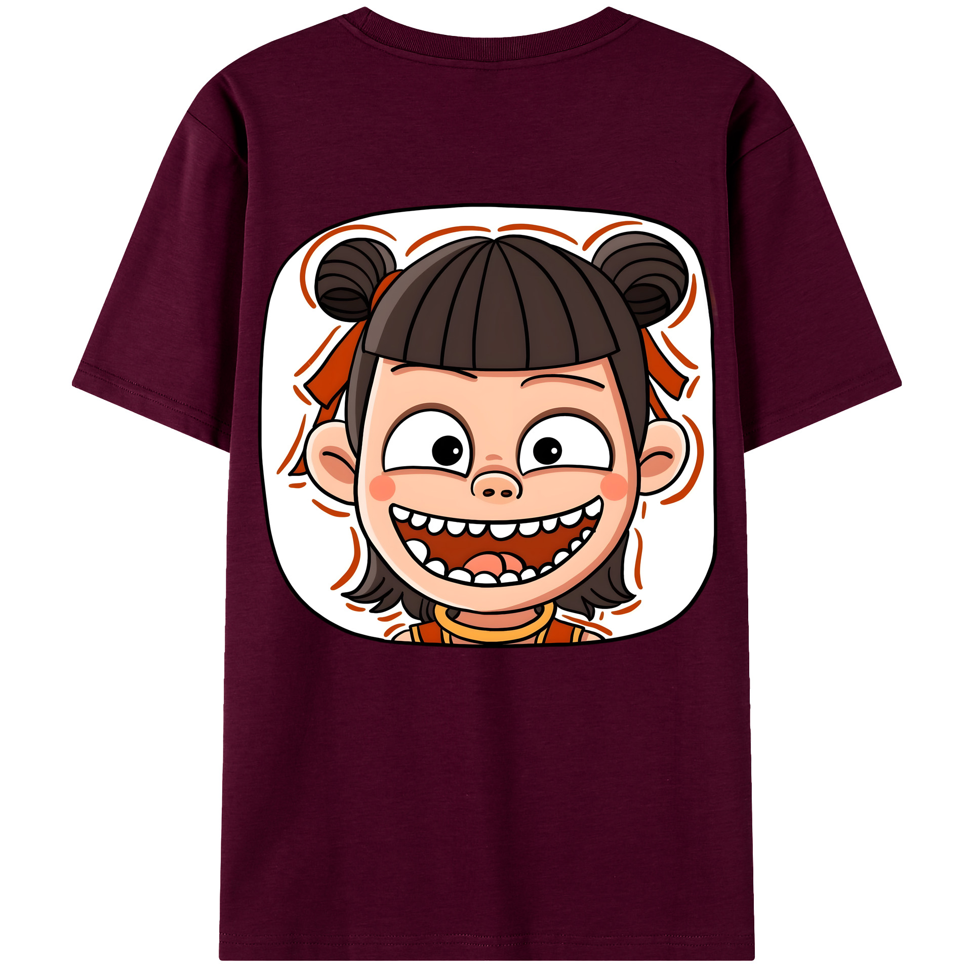 （画像用） Ne Zha 2 ナタ 魔童の大暴れ レディース半袖Tシャツ(バックプリント)
